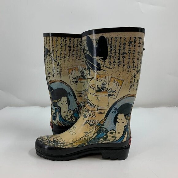 Chooka Women's Geisha Mid Calf Top Buckle Rain Boot Size 8 - Picture 3 of 16